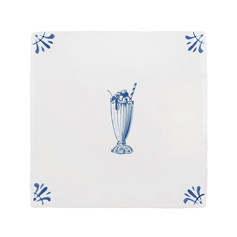 Milkshake Delft Tile