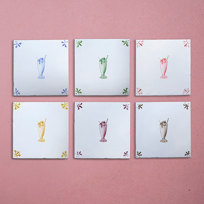 Milkshake Delft Tile