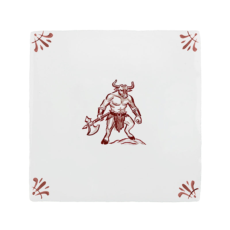 Minotaur Delft Tile