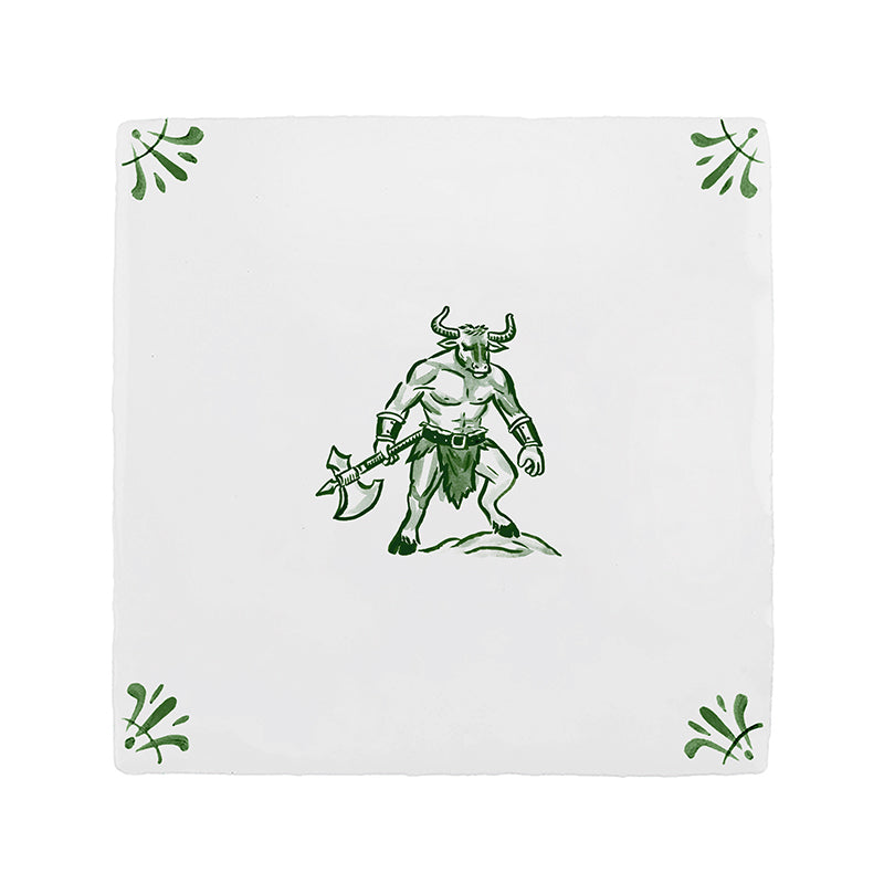 Minotaur Delft Tile