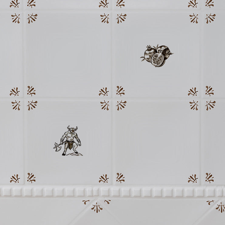 Minotaur Delft Tile