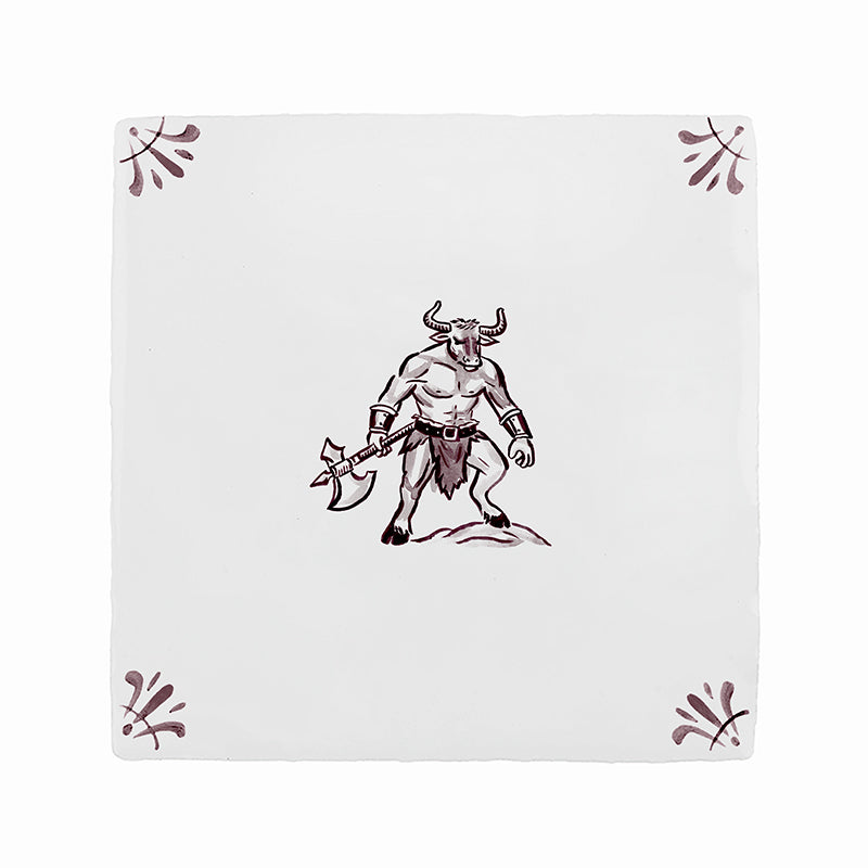 Minotaur Delft Tile