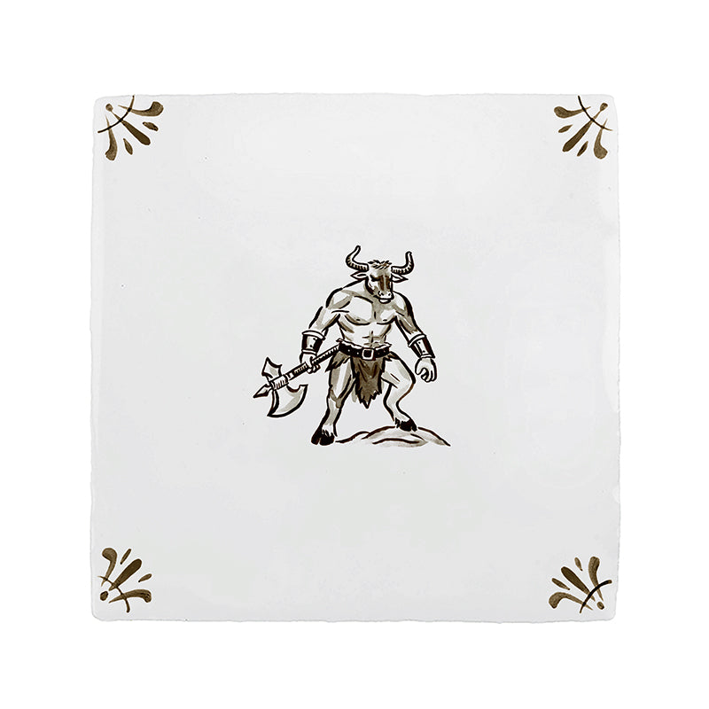 Minotaur Delft Tile