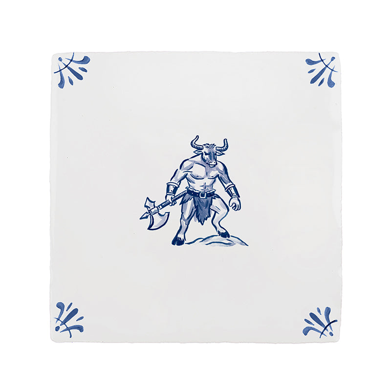 Minotaur Delft Tile