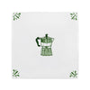 Moka Pot Delft Tile Sample, Green