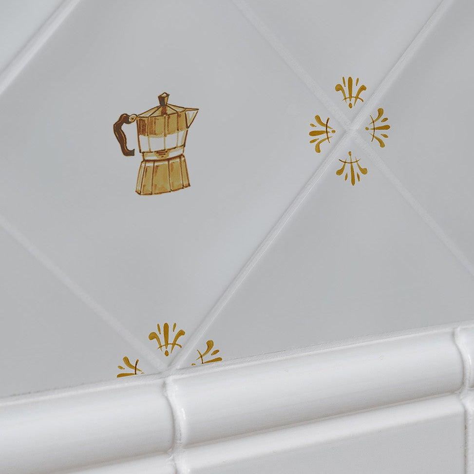 Moka Pot Delft Tile