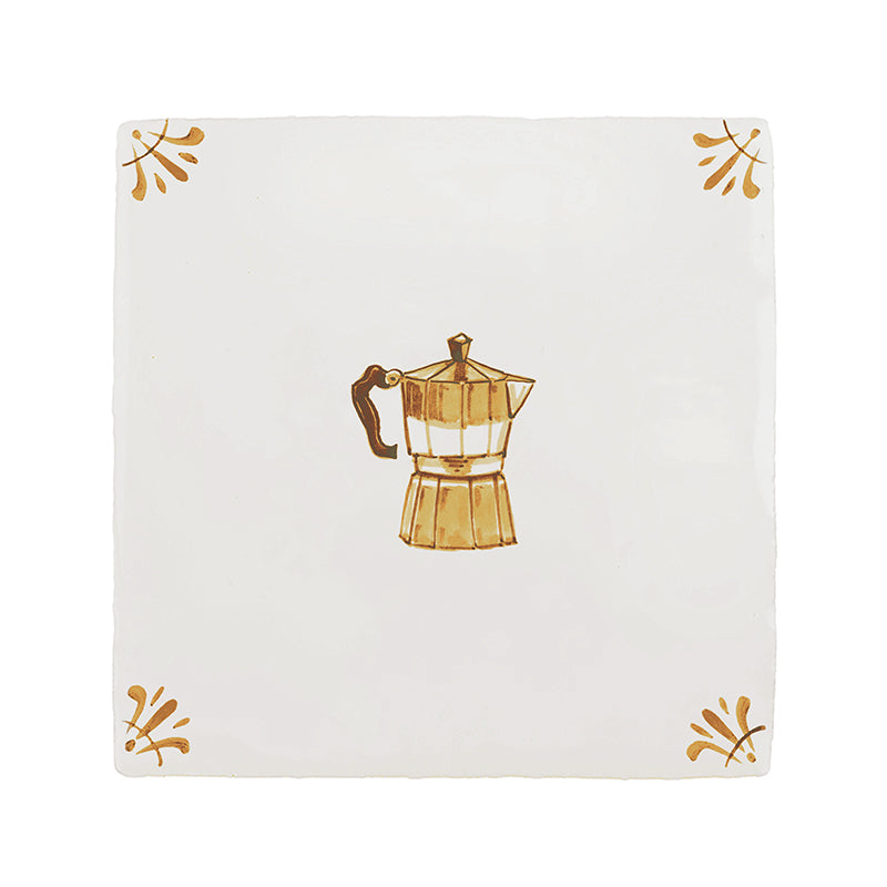 Moka Pot Delft Tile