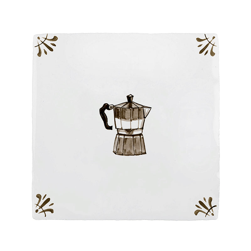 Moka Pot Delft Tile