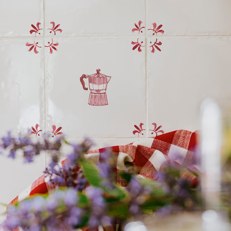 Moka Pot Delft Tile
