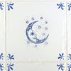 Moon and Stars Delft Tile