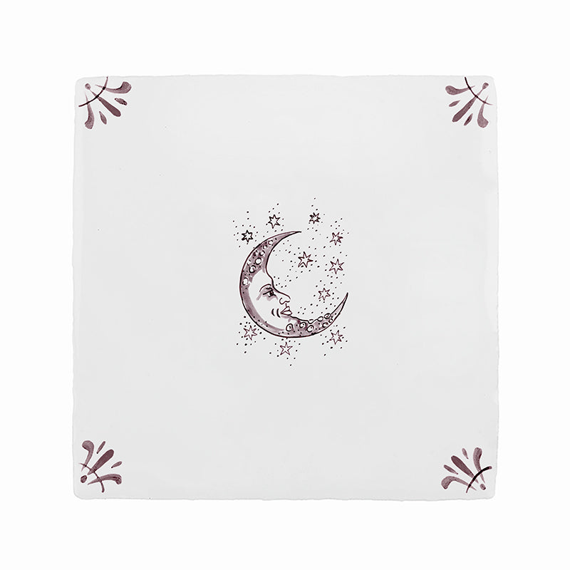 Moon and Stars Delft Floor Tile