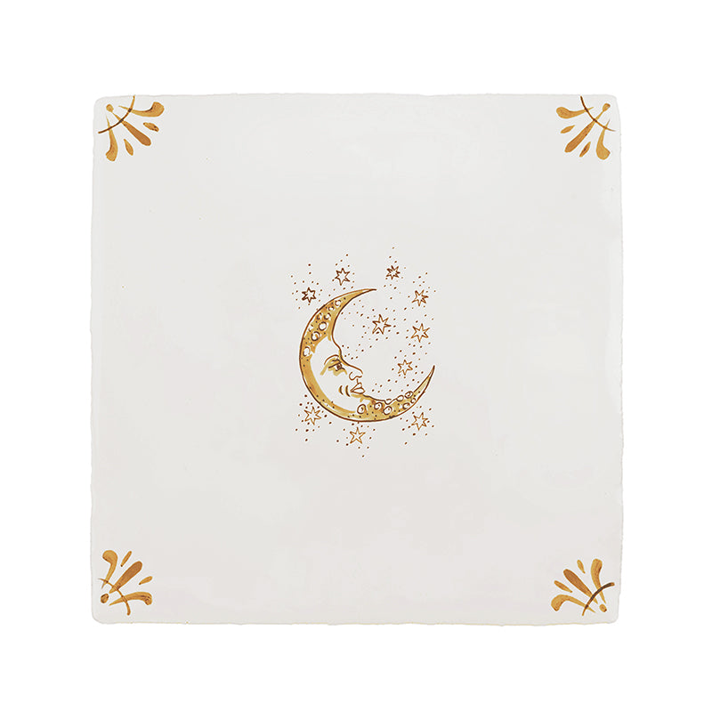 Moon and Stars Delft Floor Tile