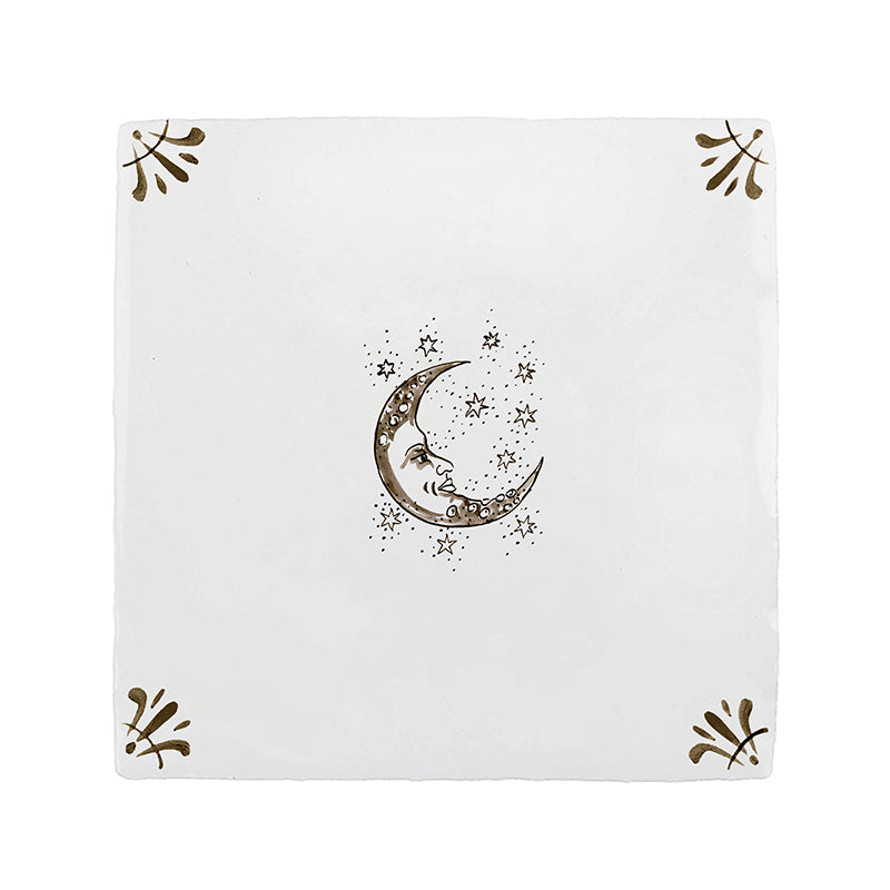 Moon and Stars Delft Floor Tile