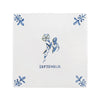 Morning Glory Delft Tile, Gold Lustre