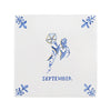 Morning Glory Delft Tile, Gold Lustre