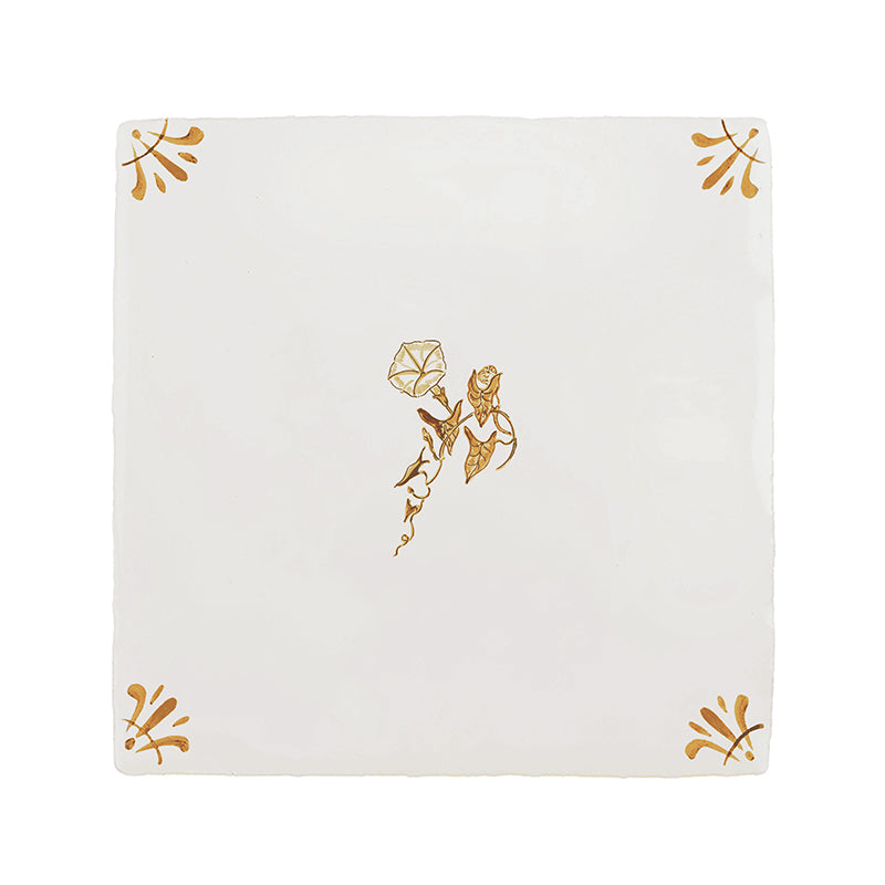 Morning Glory Delft Tile