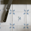 Morning Glory Delft Tile, Gold Lustre