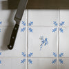 Morning Glory Delft Tile, Gold Lustre