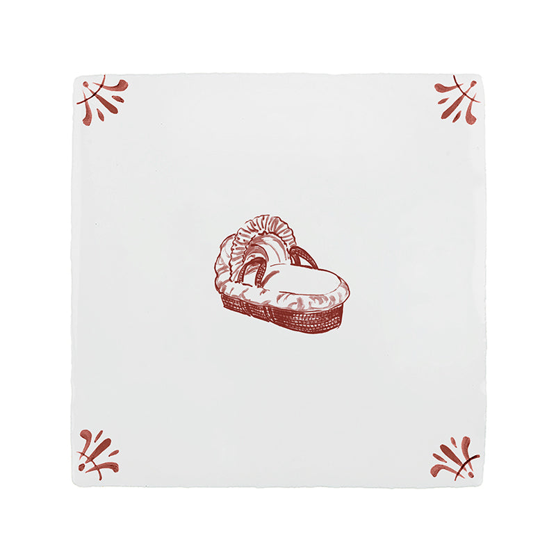 Moses Basket Delft Tile