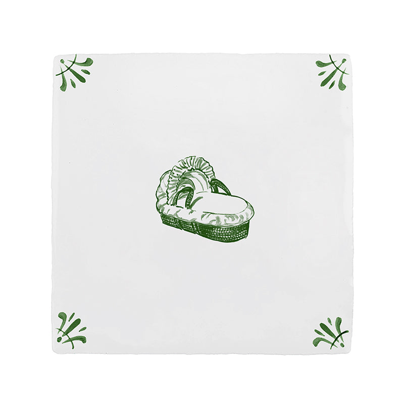 Moses Basket Delft Tile