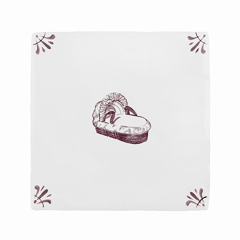 Moses Basket Delft Tile