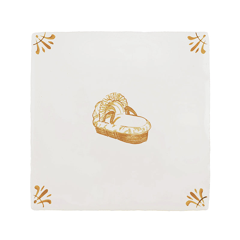 Moses Basket Delft Tile