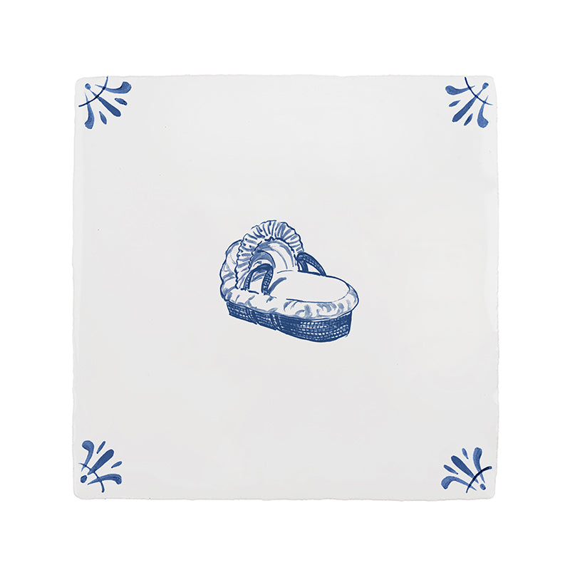 Moses Basket Delft Tile