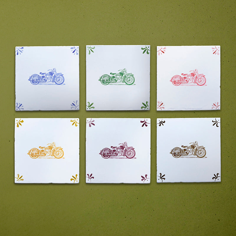 Harley Davidson Delft Tile