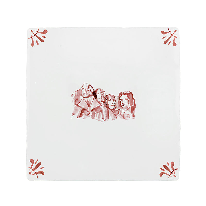 Mount Rushmore Delft Tile