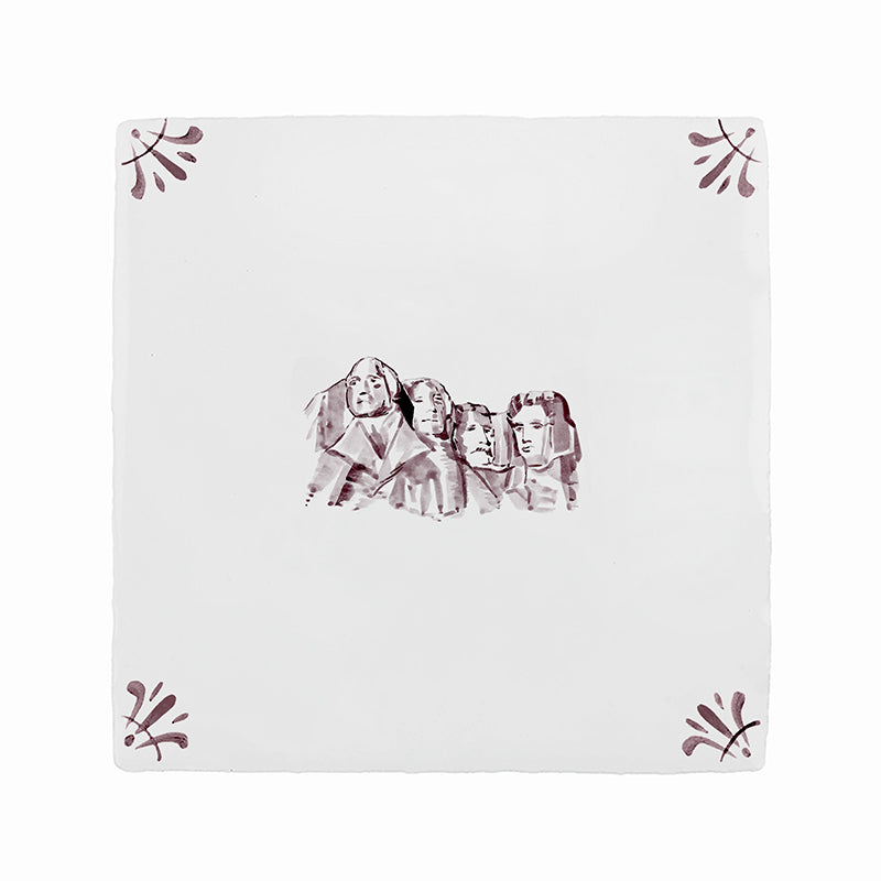 Mount Rushmore Delft Tile