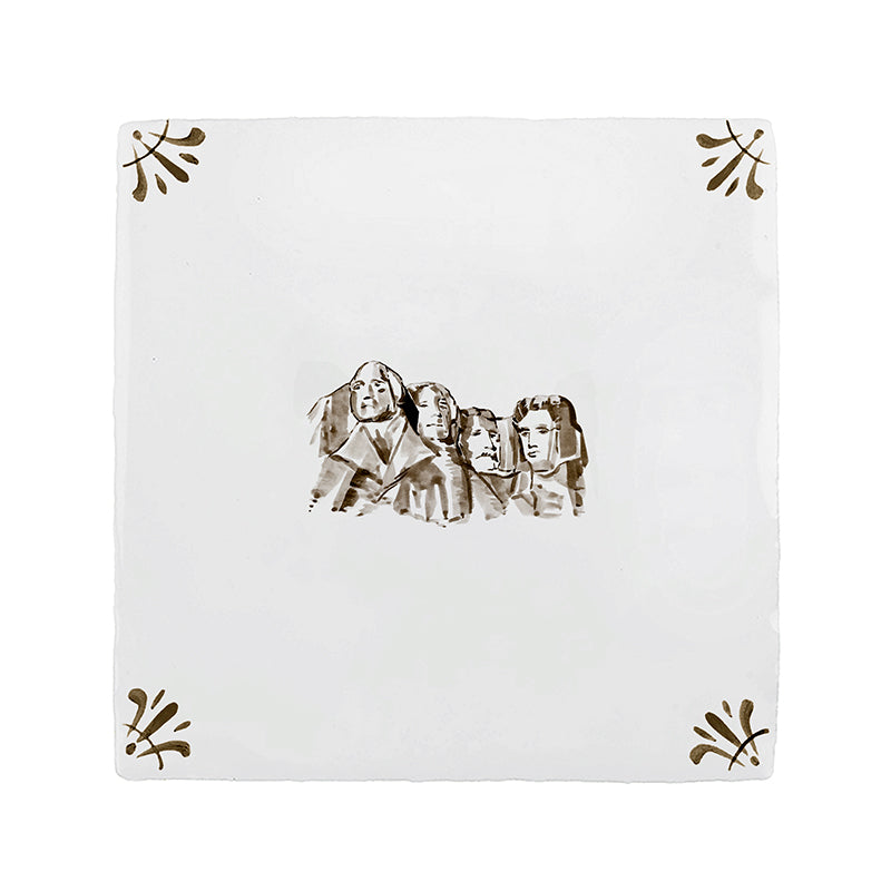 Mount Rushmore Delft Tile