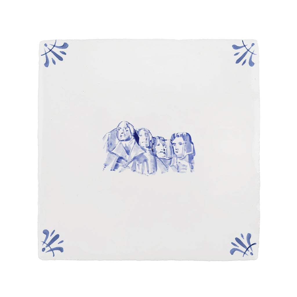 Mount Rushmore Delft Tile