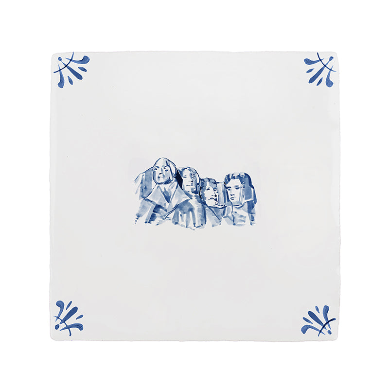 Mount Rushmore Delft Tile