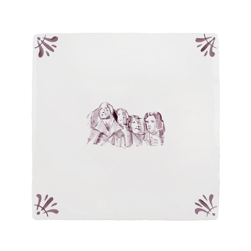 Mount Rushmore Delft Tile