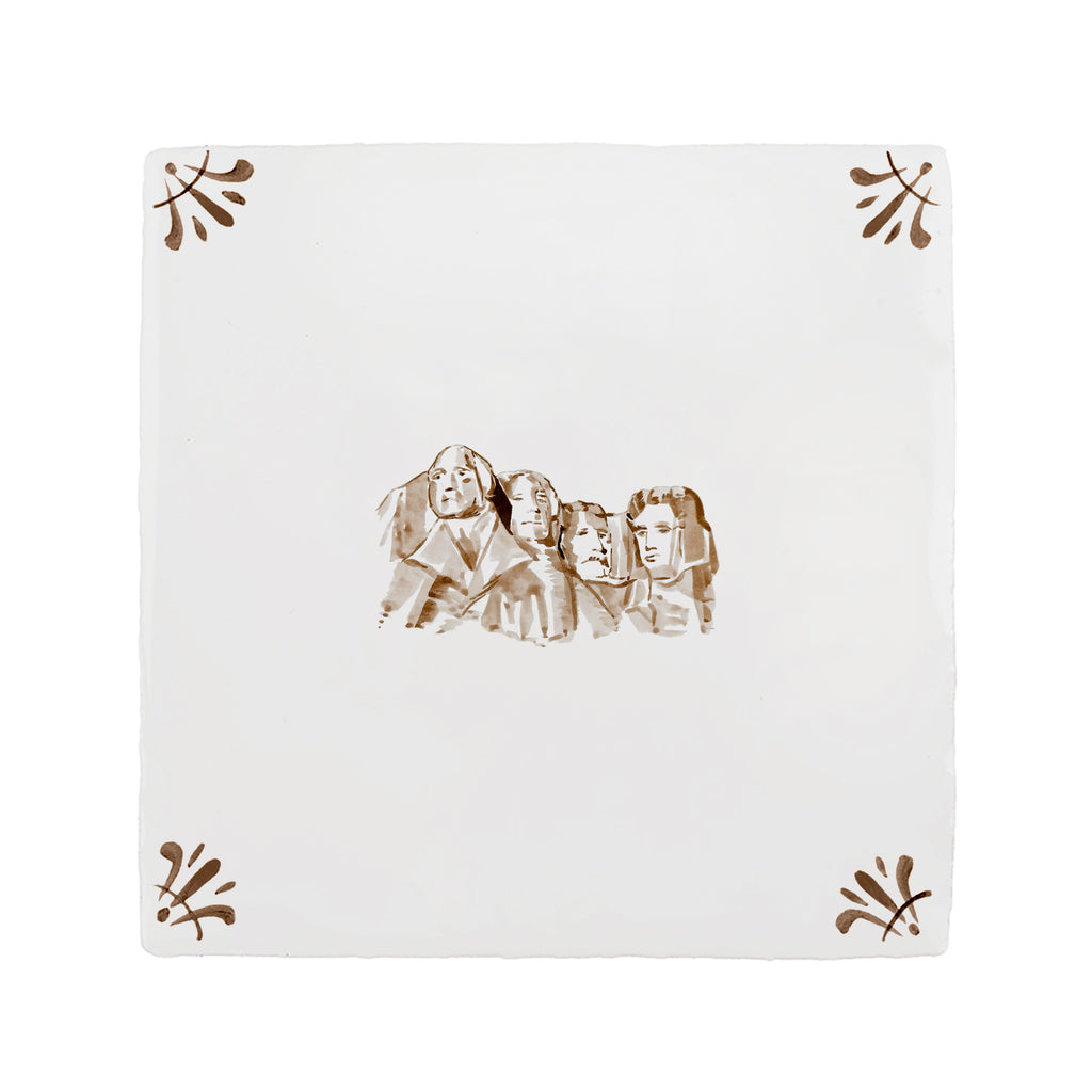 Mount Rushmore Delft Tile