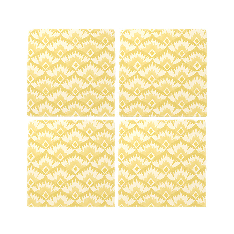 Mrs Platt Tiles, Set of 4, Citron