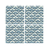 Mrs Platt Tiles, Set of 4, Cobalt