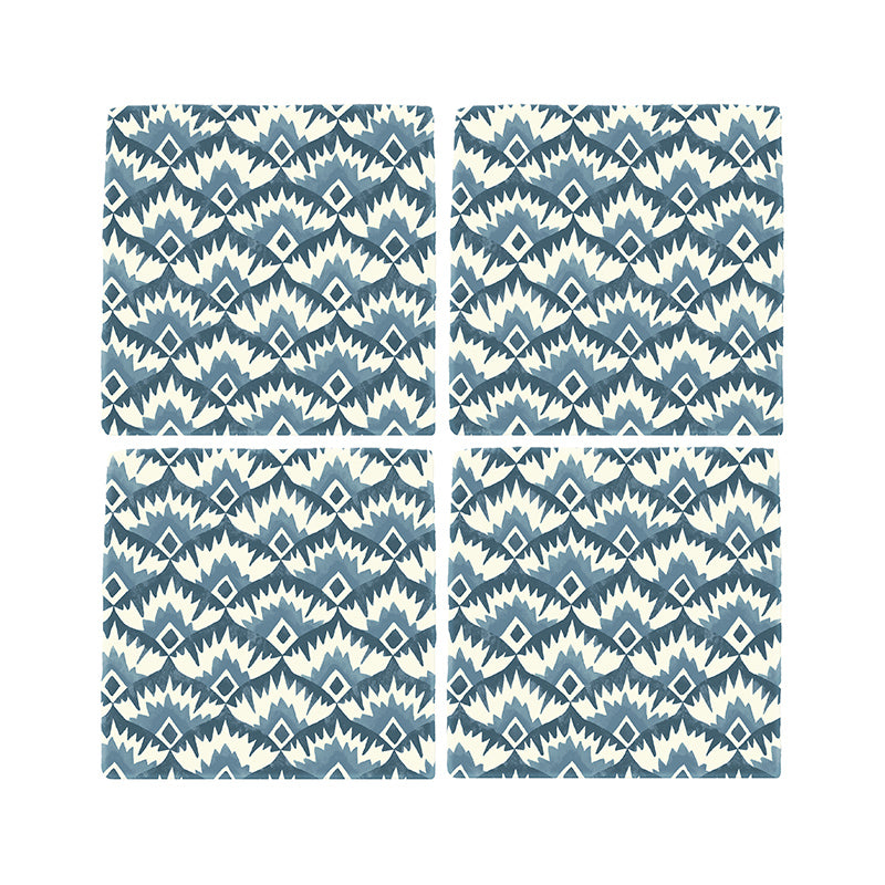 Mrs Platt Tiles, Set of 4, Cobalt