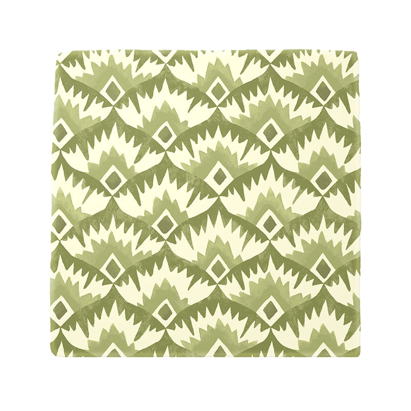 Mrs Platt Tiles, Set of 4, Olive