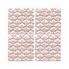 Mrs Platt Tiles, Set of 4, Rose
