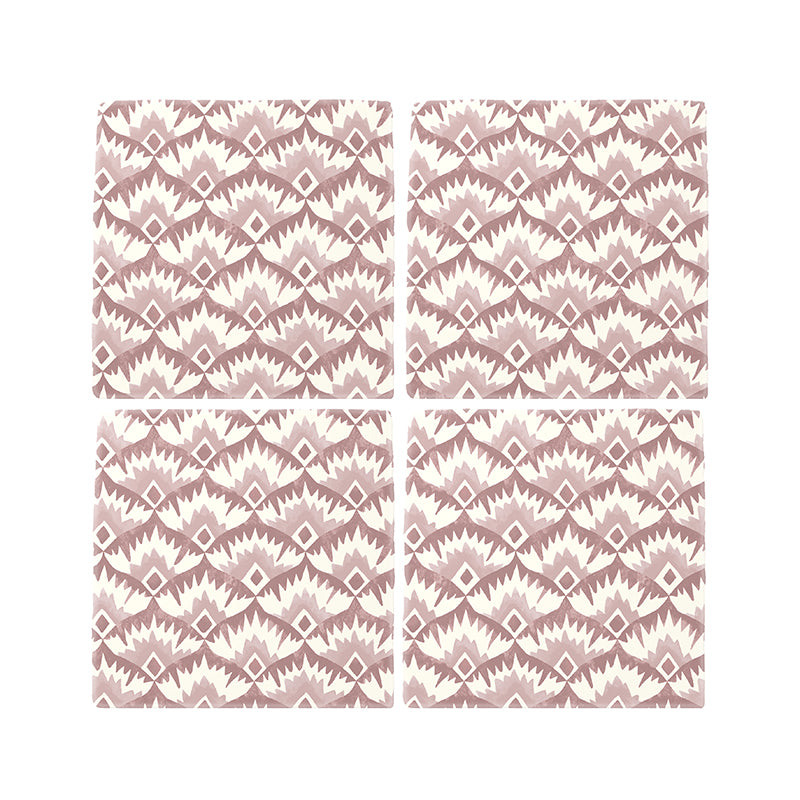 Mrs Platt Tiles, Set of 4, Rose