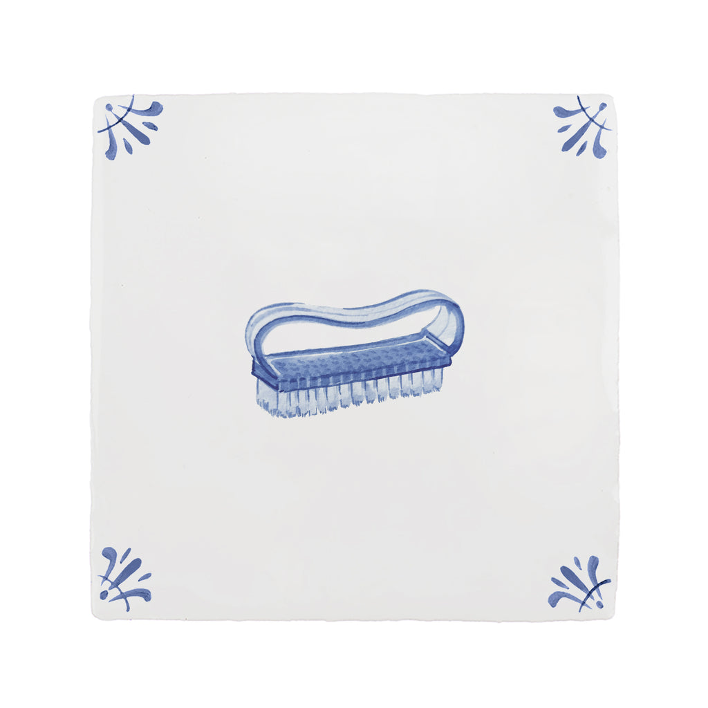 Nail Brush Delft Tile