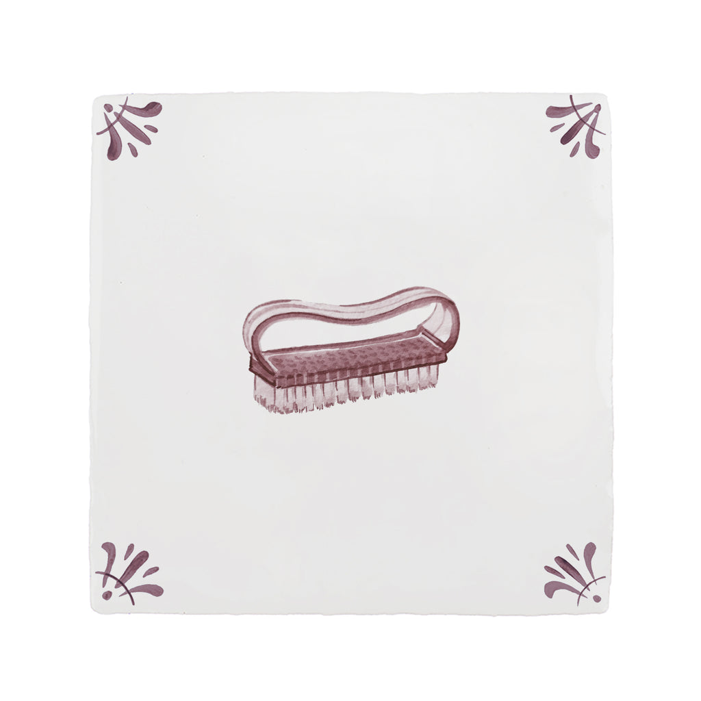 Nail Brush Delft Tile