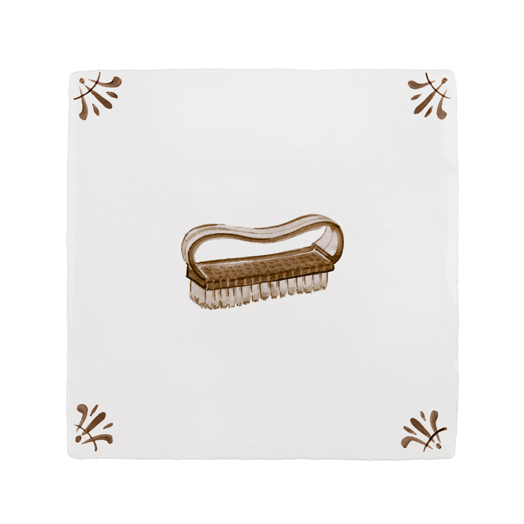 Nail Brush Delft Tile