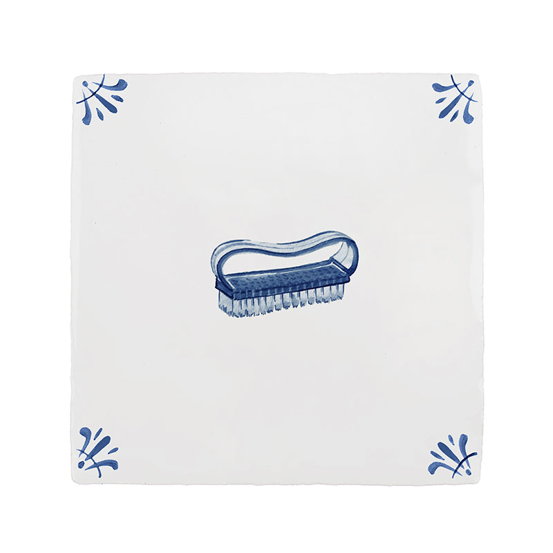 Nail Brush Delft Tile