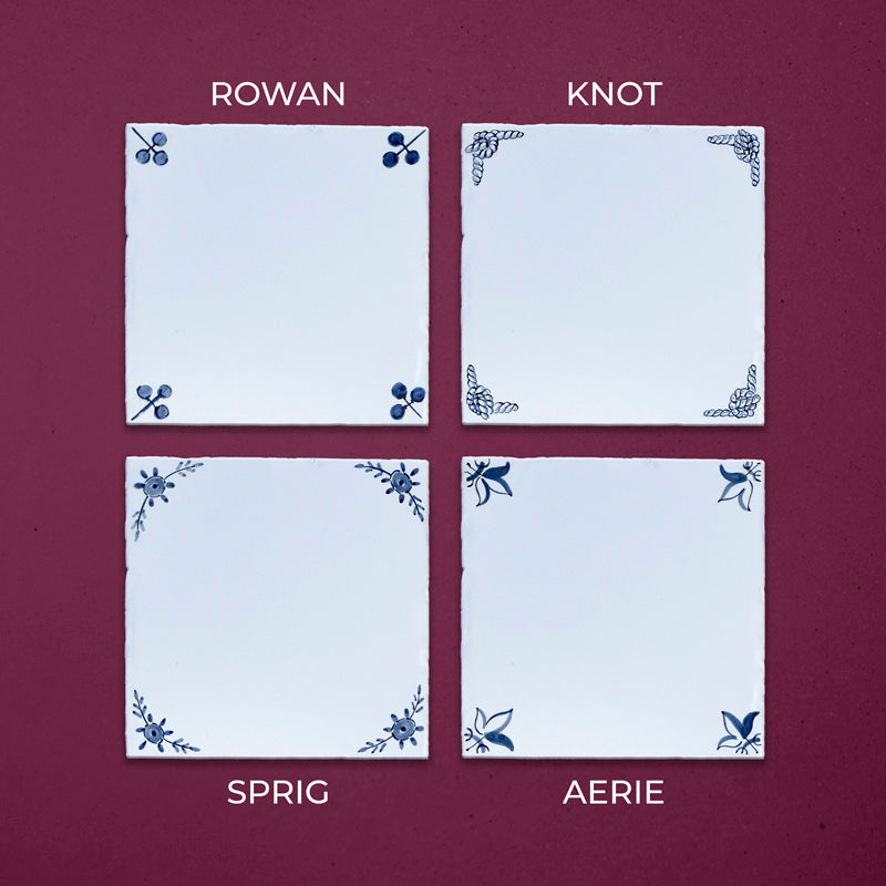 Alphabet X Delft Tile