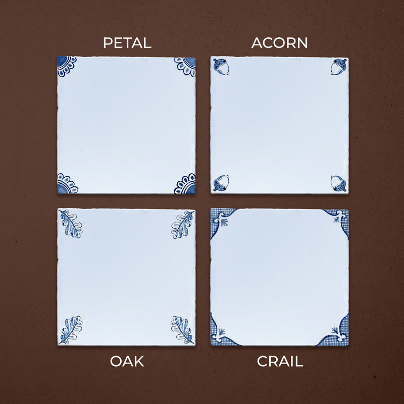 Alphabet X Delft Tile