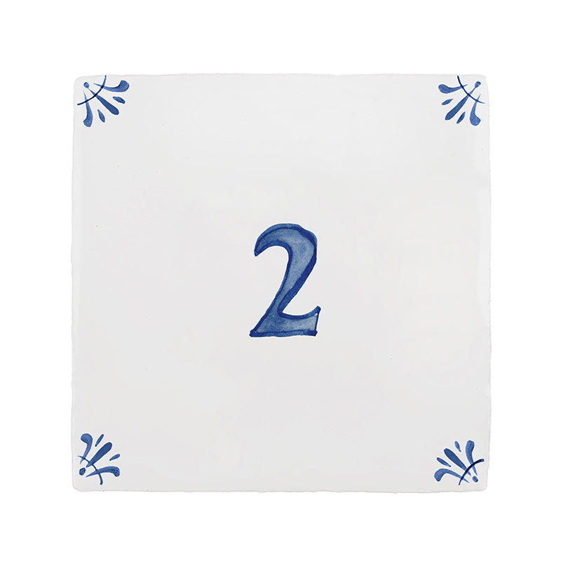 Number 2 Delft Tile