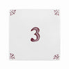 Number 3 Delft Tile