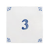 Number 3 Delft Tile